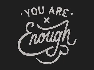 Enough apparel handlettering lettering type typography