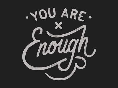 Enough apparel handlettering lettering type typography