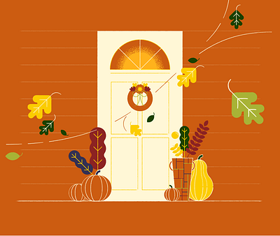 Autumn Decor design illustration minimal vector