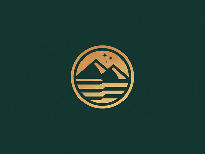 🗻🗻 bold brand design branding camp circle design geometric icon logo logo design minimal mountain mountains seal simple star stars waves