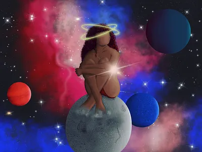 Intergalactic digital illustration illustration procreate space