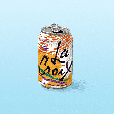 La Croix can editorial hand drawn ink pen pen and ink product