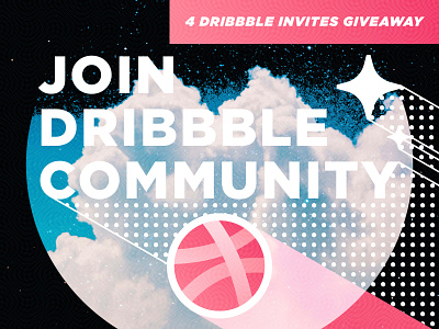 Four Dribbble Invites Giveaway dribbble hello invite invites new player