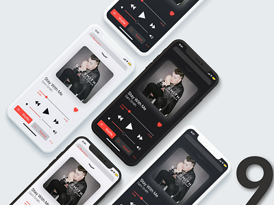 Daily UI #009 : Music Player 100daychallenge adobe photoshop adobe xd daily ui daily ui 009 dark mode dark ui design mobile ui music player ui ui ui design uiux design ux