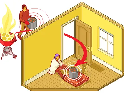 Isometric DIY Heater diy editorial illustration heater home illustration isometric vector