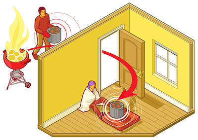 Isometric DIY Heater diy editorial illustration heater home illustration isometric vector