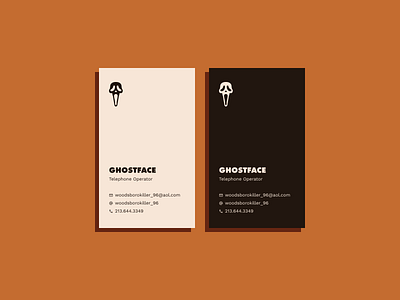 Dribbble Weekly Warm-Up #2 -- Hero/Villain Business Card branding business card design dribbble dribbbleweeklywarmup halloween horror scream