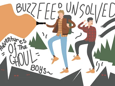 Ghoul Boys art artwork buzzfeed buzzfeed unsolved character character design colour comic design fanart illustration illustrator typography vector