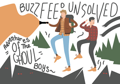 Ghoul Boys art artwork buzzfeed buzzfeed unsolved character character design colour comic design fanart illustration illustrator typography vector