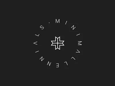 Minimallennials Store | Brand ai black brand branding circle cross logo m mark millennials minimal vector white