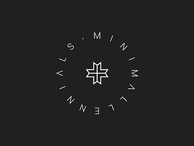 Minimallennials Store | Brand ai black brand branding circle cross logo m mark millennials minimal vector white