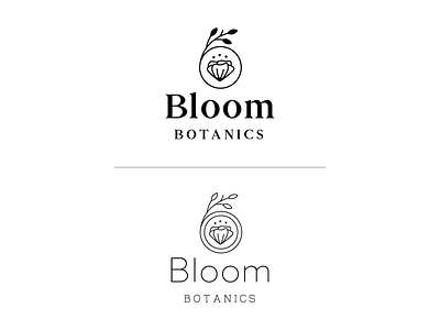 Bloom Botanics Branding Exploration badge logo brand brand identity branding flower flower logo leaf logo logo design logos minimal modern monoline nature organic plant