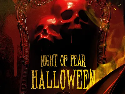 Halloween Party bloody club club flyer club night creative design devil download halloween halloween bash halloween design halloween flyer halloween night halloween party halloween poster party psd red skull template