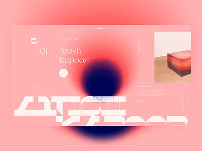 BioArt . Anish Kapoor anish kapoor biology color concept layout typography ui ux web website