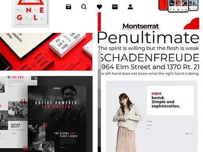 Moodboard | Light design light modern moodboard red simple ui ux