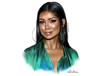 Jhene Aiko Digital Painting apple art drawing graphic hand drawn illustration illustrator painting procreate sketch