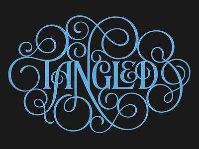 Tangled custom type design flourish hand lettering ipad lettering lettering lettering sketch sketch type