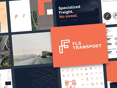 FLS Transport Corporate Identity atlanta brand brand identity branding branding agency company branding corporate branding corporate identity corporate lifestyle iconography logo orange patterns shipping trucking typogaphy