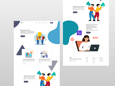 Jade - Business Website Landing Page app app design design illustrator landing landing page design landingpage product product design ui web design webdesign website website concept website design
