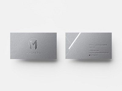 Magneto, Community Organizer business card foil letterpress magneto marvel weekly warm up