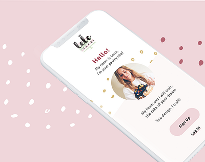 lele cake | app app branding cute female icon illustration logo minimal on boarding pastry sweets ui ux