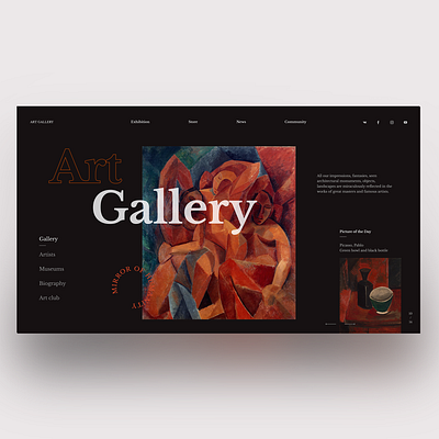 Art Gallery ui ui design web