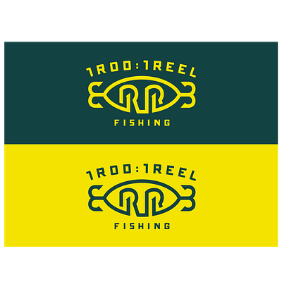 1Rod1Reel Fishing brand identity branding design fishing logo vector