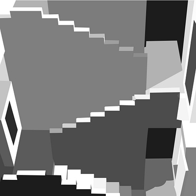 Stairs architecture art building contrast design flat graphic grey illustration monochrome simple stairs vector