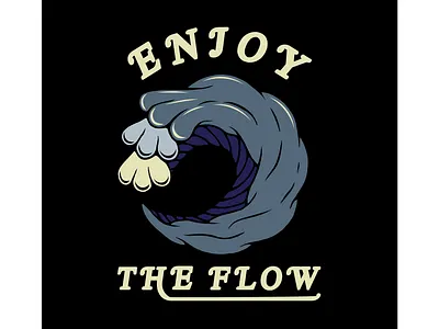Enjoy The Flow flow illustration ocean tshirt tshirt art tshirt designs tshirtdesign wave