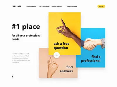 Color blocks website concept animation clean ui colorblock colors flat homepage interface principle ui web website