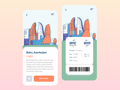 Travel App // Concept illustration mobile app mobile app design mobile ui travel ui uidesign userinterface ux uxdesign