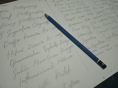Handlettering with Pencil branding font design handletter handlettering handmade