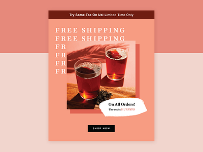 Email header email email design graphic design header monochrome photography shipping tea