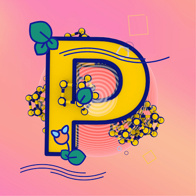 P for 36 Days of Type 2d 36days 36daysoftype 3d aftereffects ai bellapark c4d design gradient graphic illustration lettering motiongraphic type typography