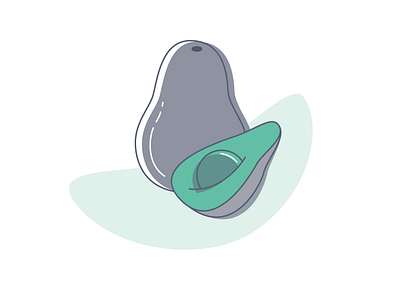 Avo almond avocado food health icon illustration milk sleep spot illustration wellness