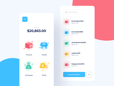 Product Management Ui Design agency app bussines cashier colorful design ecommerce flat icon icons interface management marketing minimal product sales ui ux web