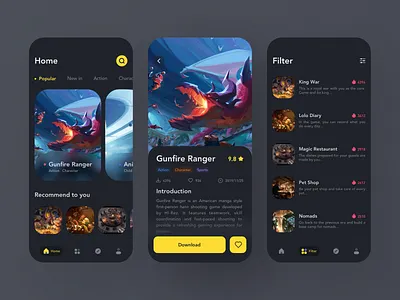 Game TV - Home app design game icon ui ux 设计
