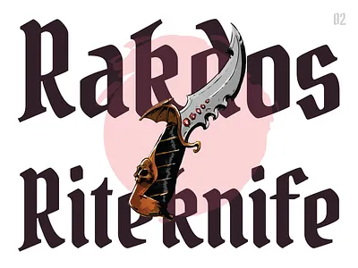 Rakdos Riteknife dagger dndarmory dungeons and dragons illustration knife procreate app weapons