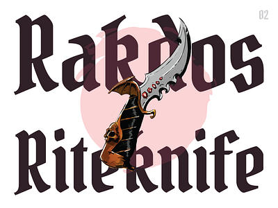 Rakdos Riteknife dagger dndarmory dungeons and dragons illustration knife procreate app weapons