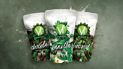 Youfoodz Protein Powder Packaging branding design packaging typography