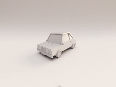 White Car animation art car cinema4d illustration lowpoly lowpolyart mograph