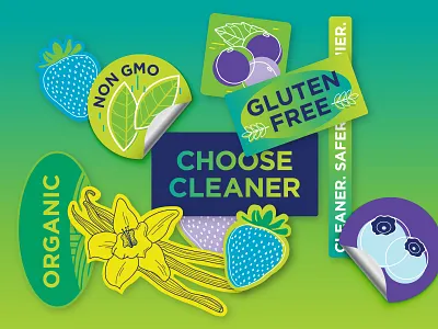 Clean Medicine Sticker Set branding design graphic design hand drawn identity illustration sticker sticker design stickers