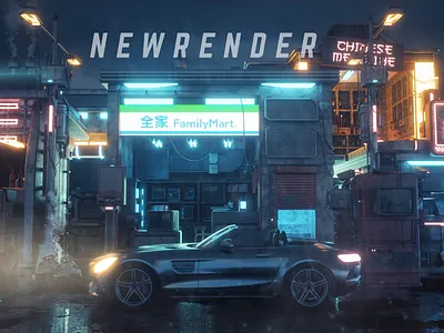 Cyberpunk Street Desigen 3d art c4d c4d octane design cinema4d 3d cinema 4d cyber punk design illustration motiondesign octanerender