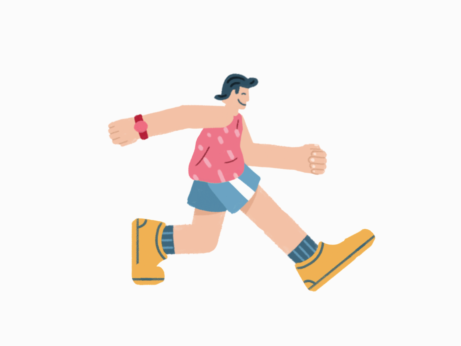Walking Men animated animated gif animation art design gif happy illustration man people vector walk