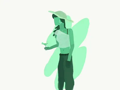 Summer Time Collection 3/4 green minimal art visual love