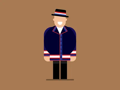 Slavonian man character character design croatia flat vector flatvector illustration illustrator slavonia vector vector illustration