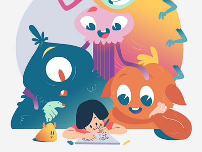 Imagination animation business illustration motion graphics vector