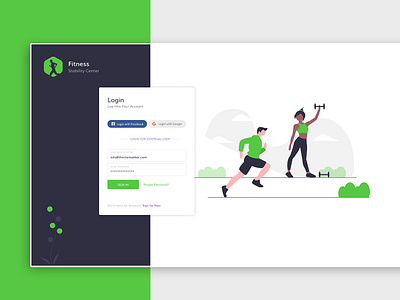Fitness Stability Center Login Desigin fitness fitness app fitness center fitness club login login page design workout