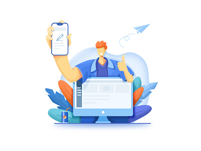 use on PC&phone illustration ui