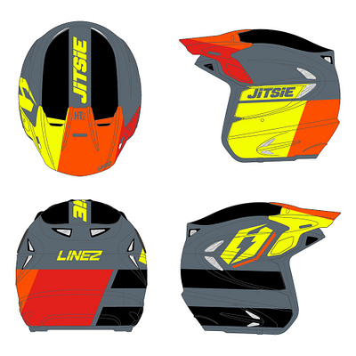 HT2 Linez Helmet Design clothing graphicdesign motocross product design sportswear